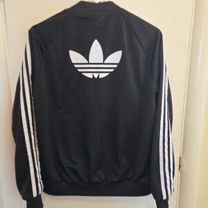 Adidas Women's Black and White Bomber Jacket Medium
